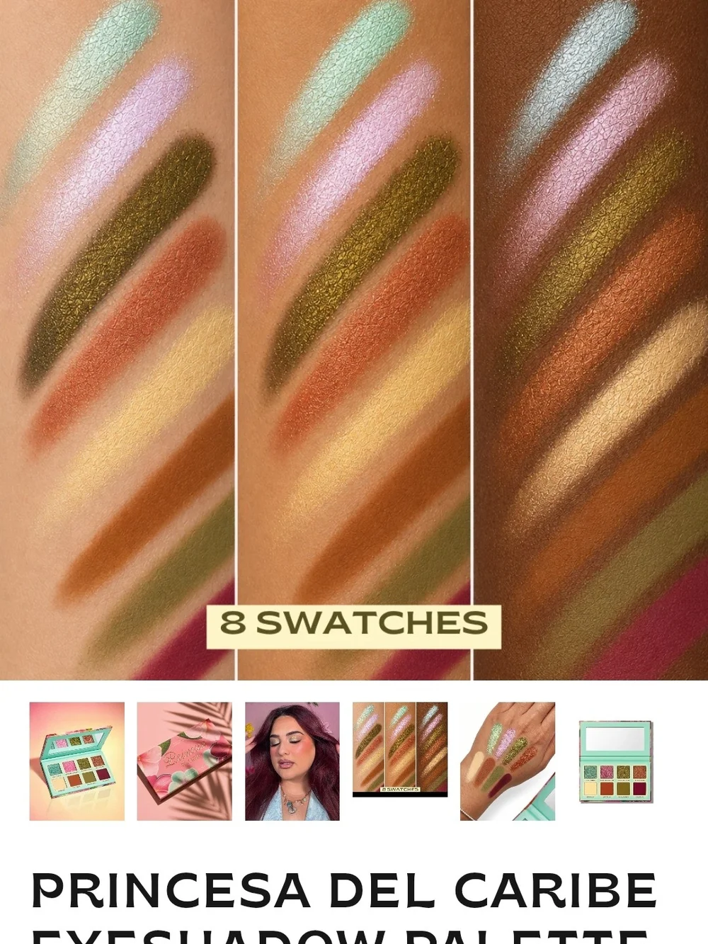 Princesa Del Caribe Pink Eyeshadow Palette by Alamar Cosmetics